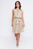 JULES ruffled neckline and sleeve summer dress with waist tie