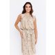 JULES ruffled neckline and sleeve summer dress with waist tie