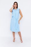 JULES ruffled neckline and sleeve summer dress with waist tie