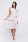 JULES ruffled neckline and sleeve summer dress with waist tie