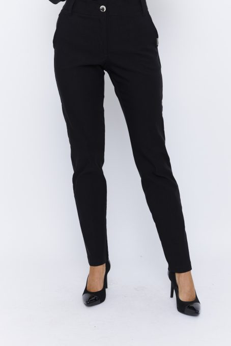 ONIX női nadrág,gumis hátú, élén vasalt nadrág,fekete,M,Tara x VIKTORI