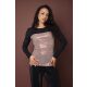 BROOK női póló – csónaknyakú, csipkebetétes felső,fekete-rosegold,XL,Tara X Viktori