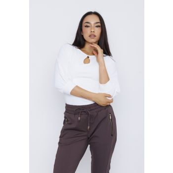   ADDISON női póló – csepp kivágásos, puffos ujjú,fehér,S,Tara X Viktori