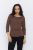 SPRING női póló – csónaknyakú, csillámos pánttal,barna,S,Tara X Viktori
