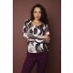 BOGYÓS női póló, kerek nyakú női felső bogyókkal és kivágással,mintás,M,Tara X Viktori