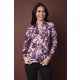 VIOLA női magasított V-nyakú póló – mintás,S,Tara X Viktori