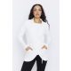 JAMILA női kardigán – galléros, oldalt megkötős, kényelmes szabású,ekrü,L,Tara X Viktori