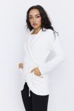 JAMILA női kardigán – galléros, oldalt megkötős, kényelmes szabású,ekrü,L,Tara X Viktori