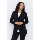 JAMILA női kardigán – galléros, oldalt megkötős, kényelmes szabású,fekete,S,Tara X Viktori