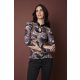 DEVYN női felső orosz gallérral és csepp kivágással – elegáns, hosszú ujjú póló,mintás,M,Tara X Viktori