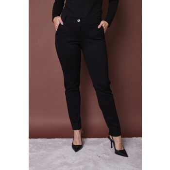   ONIX női nadrág,gumis hátú, élén vasalt nadrág,fekete,S,Tara x VIKTORI