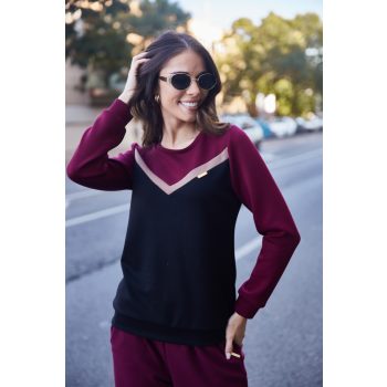   Imola női pulóver – V-betétes sportos elegancia,S,Tara X Viktori