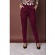 PAYTON női gumis derekú egyenes szárú nadrág,bordó,XL,Tara X Viktori