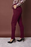 PAYTON női gumis derekú egyenes szárú nadrág,bordó,XL,Tara X Viktori