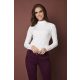 GITTA női garbós póló magas nyakkal –testhezálló felső,ekrü,S,Tara X Viktori