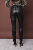 JANICE faux leather fleece-lined leggings – high waist black pants for women