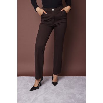   SHAELYN egyenes szárú női nadrág – elegáns,barna,S,Tara X Viktori