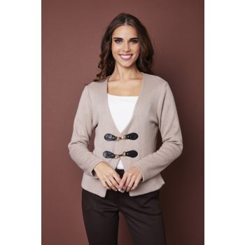   HARPER-női-kardigán-v-nyakú-csatos-kötött,bézs,S,Tara X Viktori