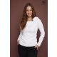 CHARLOTTA női póló –brossal díszített,fehér,XL,Tara X Viktori