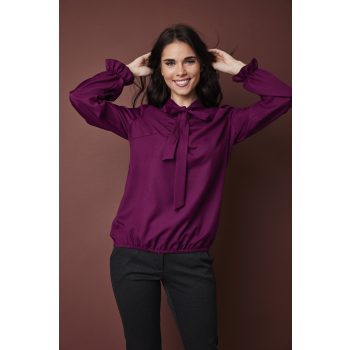   ZSÁLYA csillogó női alkalmi tunika masnival,bordós,S-M,Tara X Viktori