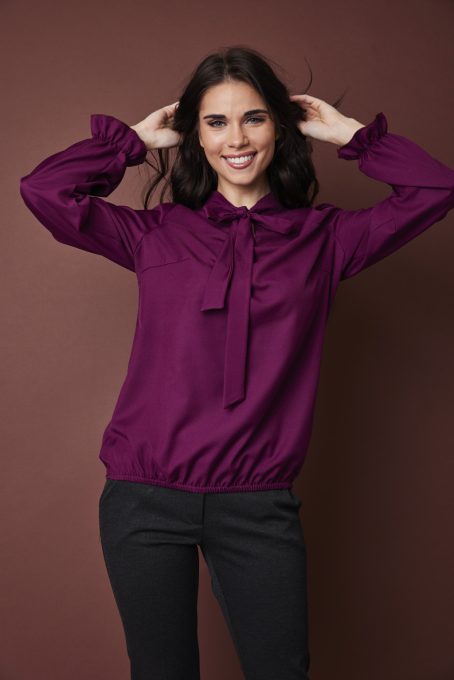 ZSÁLYA csillogó női alkalmi tunika masnival,bordós,S-M,Tara X Viktori