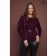 SHARMILA női póló, környakas, derekán csattal díszített póló,bordó,M,Tara X Viktori