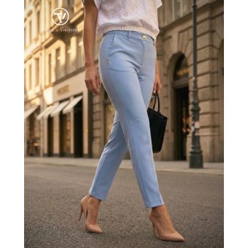   SHAELYN women’s straight leg trousers – elastic back, zip fastening