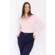 ANNEMARIE női blúz – gombos elejű, díszzsebes elegáns blúz,halvány rózsaszín ,M,Tara X Viktori