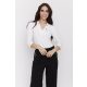 BORKA női felső– V-passzés nyakú,fehér póló,XL,Tara X Viktori
