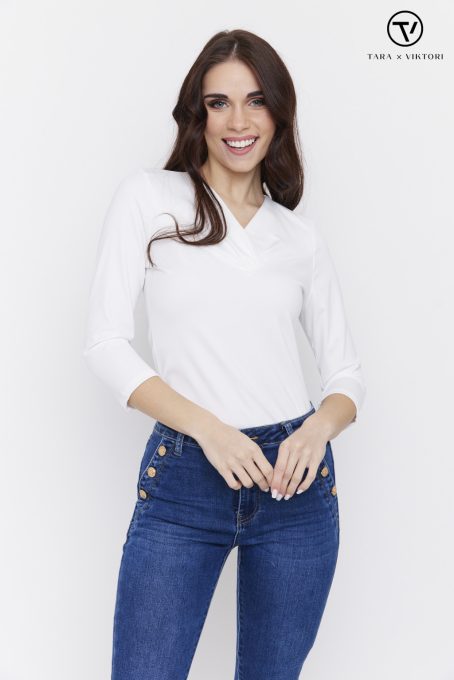 Lennox women's top Wrap-and-gathered top, Tara x Viktori