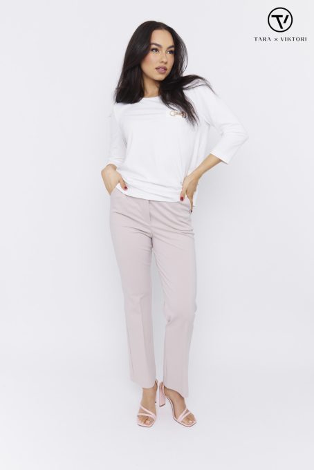 FELICIA women’s tunic top – side slit, pocket detail with buckle