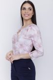 ADDISON női póló – csepp kivágásos, puffos ujjú,mintás,S,Tara X Viktori