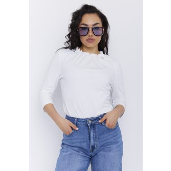   BONA-női-póló-gumis-nyakú-poliamid-felső,fehér,XL,Tara X Viktori