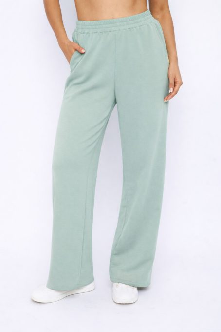 TAORMINA női nadrág – Gumis derekú, bő szárú nadrág svédzsebbel,mentazöld,L,Tara X Viktori