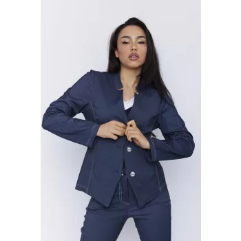   TILDA női blézer – elegáns, strukturált fazon,kék,M,Tara X Viktori