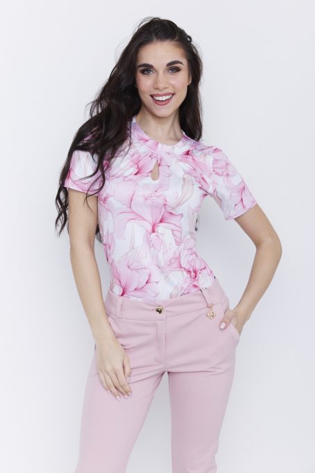 Jasmine women's t-shrit, twisted-and-panelled T-shirt, Tara x Viktor