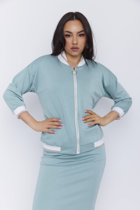 CORNELIA női zakó – cipzáras, passzéval díszített modern zakó,metna,S,Tara X Viktori