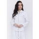 MARTINA női zakó – galléros, cipzáros, díszzsebes fazon,fehér,bőr,S,Tara X Viktori