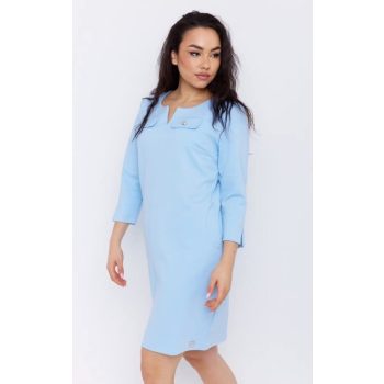   AGNES női ruha, dísz zsebes,gombokkal díszített ruha,L,világoskék,Tara X Viktori