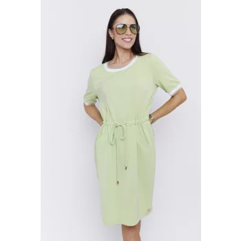   IRIS női ruha – gumis derekú, sportosan elegáns fazon,zöld,S,Tara X Viktori