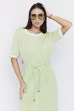 IRIS női ruha – gumis derekú, sportosan elegáns fazon,zöld,XL,Tara X Viktori