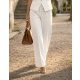 TAORMINA women’s trousers – pressed crease, elastic waist, tie detail