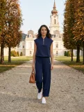 CARMEN női mellény – ujjatlan, cipzáras fazon,M,sötétkék,Tara X Viktori