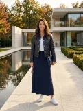 TIFFANY női kabát – állógalléros, steppelt, zsebes fazon,fekete,M,Tara X Viktori