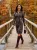 LUDMILLA női tunika ruha – V-nyakú, bővebb fazonú, alul V-sliccelt és gombdíszes modell,mintás,L,Tara X Viktori