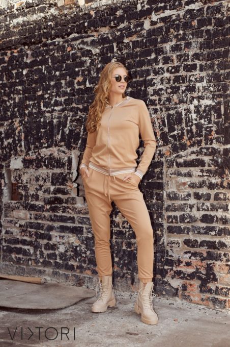 PHOEBE gathered trousers (beige)