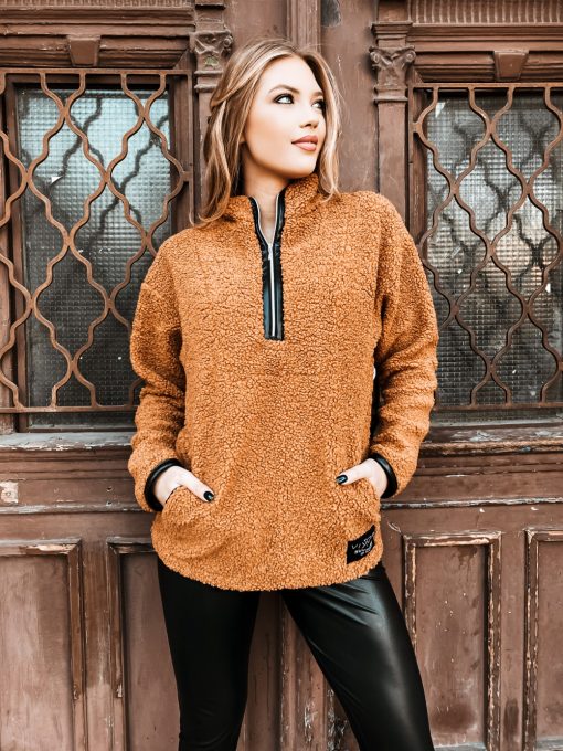 FAY bouclet pullover (brown)