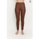 LONDON Push-up buttoned leatherette trousers