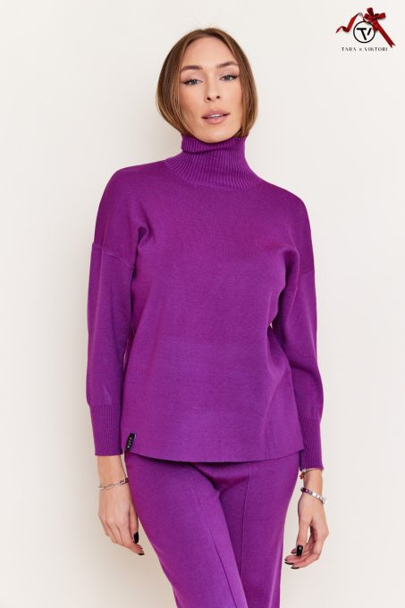 Viktori Collection BERN Kötött pulóver és kötött nadrág,lila