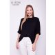 DIO High-necked batwing sleeve side-slit pullover black